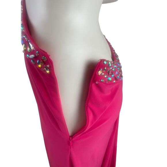 Elegant Pink Halter Dress - Picture 9 of 16